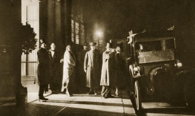 Members at the entrance of Murrays Club, Beak Street by English Photographer